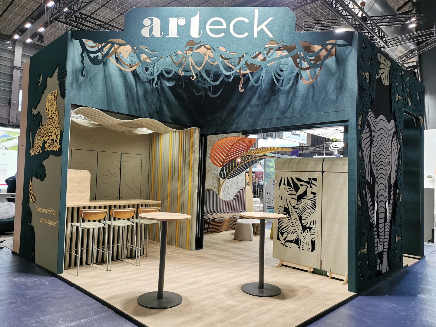 Stand sur-mesure Arteck salon acoustique univers japonisant à Paris