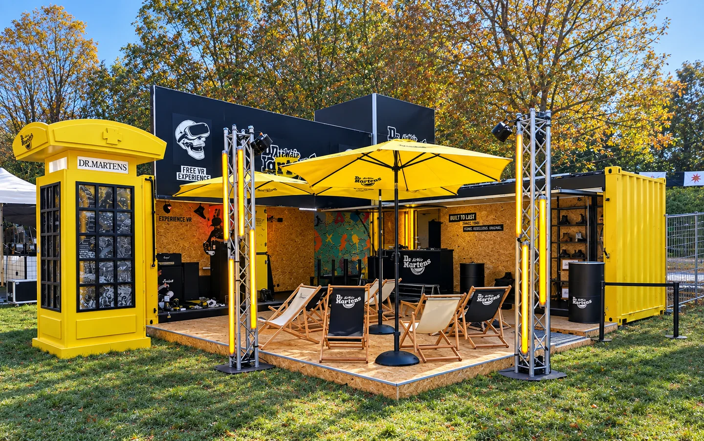 Espace festival Dr. Martens Paris mur street art et activation de marque